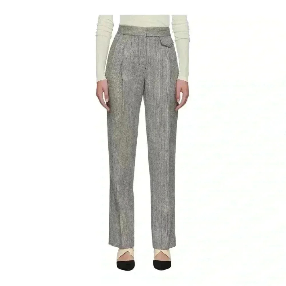 3.1 Phillip Lim Textured Gray Trousers